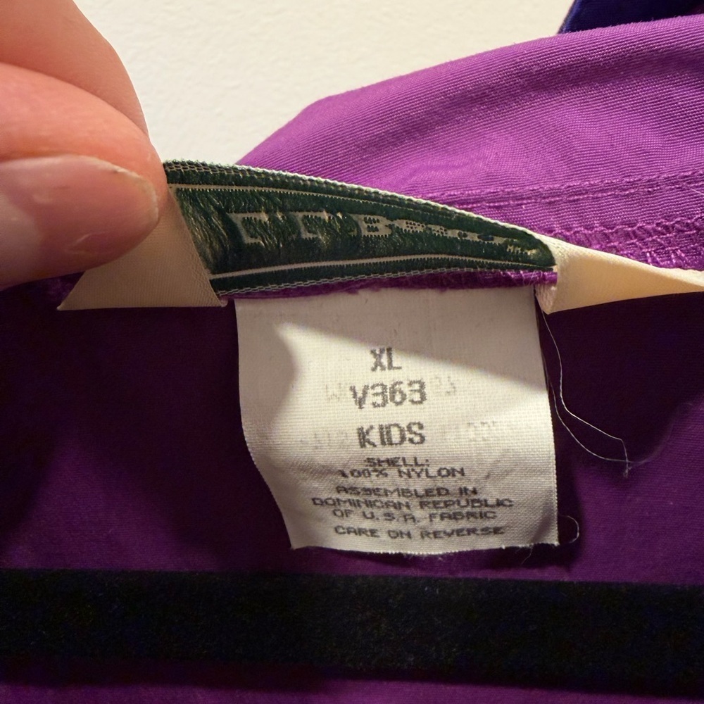 VTG LL Bean Kids Windbreaker/Rain Jacket Half Zip - Picture 4 of 4